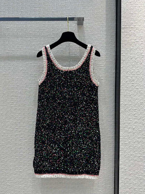 Chanel Women's Fashion Clothing Knitted Sleeveless Dress C58808 - S - View 9