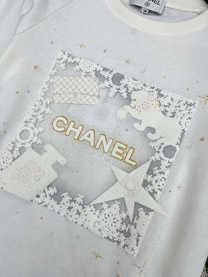 Chanel Women's Fashion Cotton T-shirt C81024 - white / S - View 4