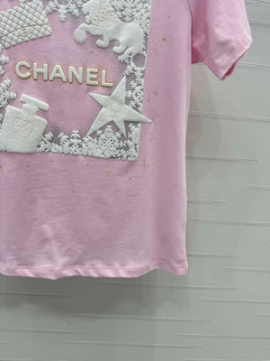 Chanel Women's Fashion Cotton T-shirt C81025 - white / S - View 6