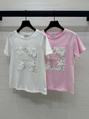Chanel Women's Fashion Cotton T-shirt C81025 - white / S - View 10