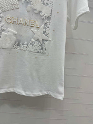 Chanel Women's Fashion Cotton T-shirt C81025 - white / S - View 16