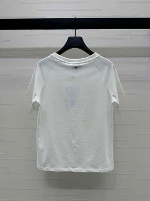 Chanel Women's Fashion Cotton T-shirt C81025 - white / S - View 17