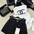 Chanel Women's Fashion Denim shorts C58808 - S - View 1