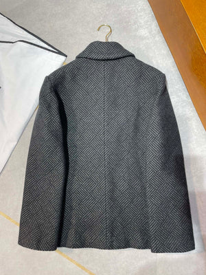 Chanel Women's P78191 Fashion Jacket Wool Tweed  Black & Gray C62302 - S - View 7