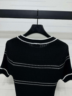 Chanel Women's Fashion Knitted T-shirt C81001 - S / White - View 16