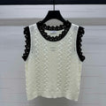 Chanel Women's Fashion Knitted T-shirt C81007 - S / White - View 1