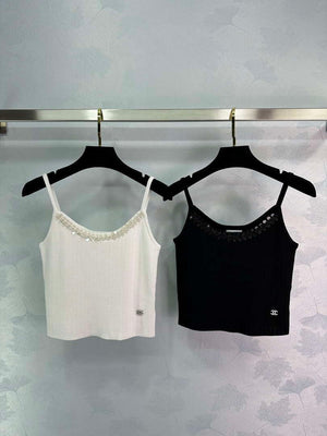 Chanel Women's Fashion Knitted T-shirt C81010 - S / White - View 1