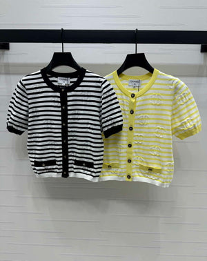 Chanel Women's Fashion Knitted T-shirt C81013 - S / Yellow - View 1