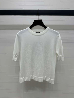 Chanel Women's Fashion Knitted T-shirt C81014 - S / White - View 2