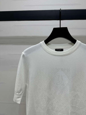 Chanel Women's Fashion Knitted T-shirt C81014 - S / White - View 4