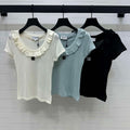 Chanel Women's Fashion Knitted T-shirt C81015 - S / White - View 1
