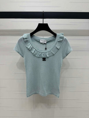 Chanel Women's Fashion Knitted T-shirt C81015 - S / White - View 10