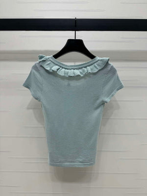 Chanel Women's Fashion Knitted T-shirt C81015 - S / White - View 17