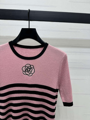 Chanel Women's Fashion Knitted T-shirt C81021 - black / S - View 11