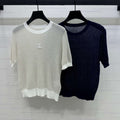 Chanel Women's Fashion Knitted T-shirt C81022 - black / S - View 1