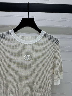 Chanel Women's Fashion Knitted T-shirt C81022 - black / S - View 3