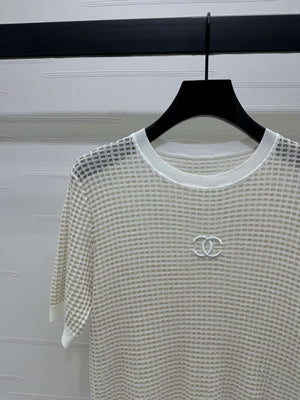 Chanel Women's Fashion Knitted T-shirt C81022 - black / S - View 4