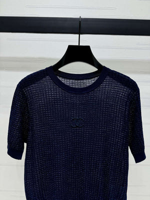 Chanel Women's Fashion Knitted T-shirt C81022 - black / S - View 13