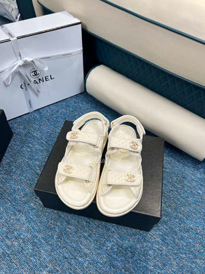 Chanel Women's fashion Knitwear Sandals G35930 White - 34 - View 1
