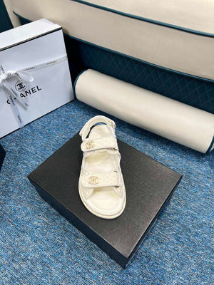 Chanel Women's fashion Knitwear Sandals G35930 White - 34 - View 5