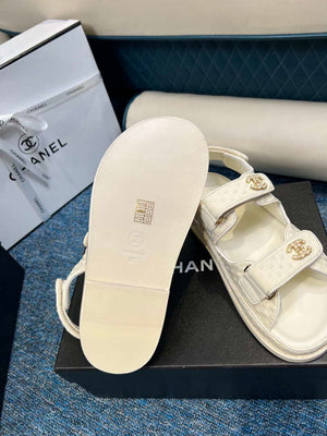 Chanel Women's fashion Knitwear Sandals G35930 White - 34 - View 8