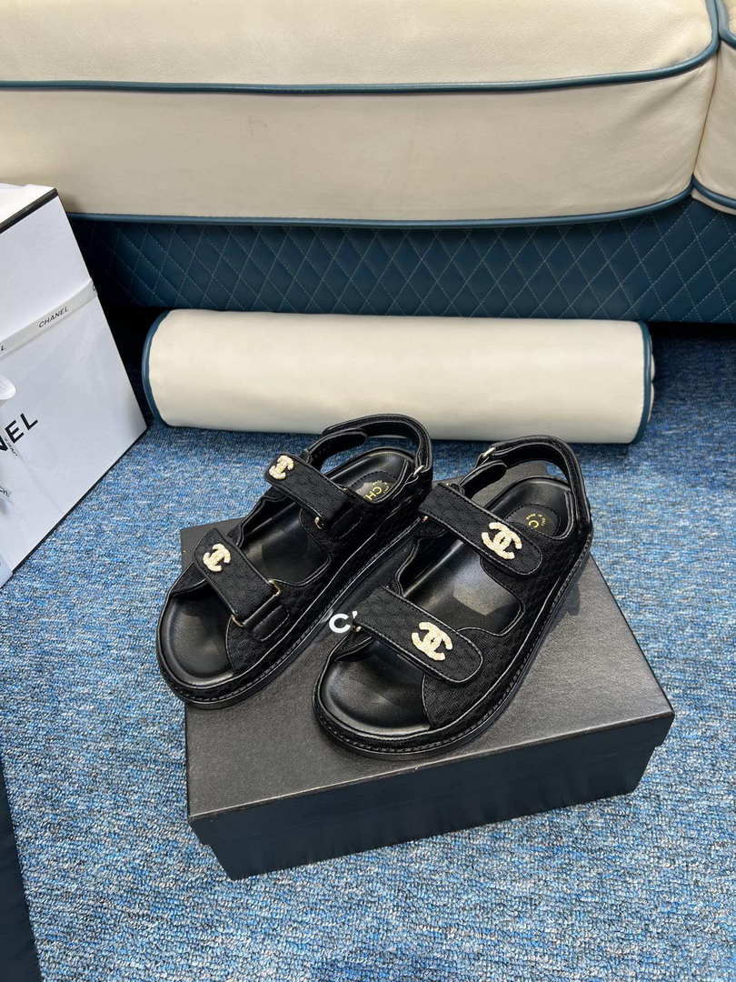 Chanel Women's fashion Knitwear Sandals G35931 Black