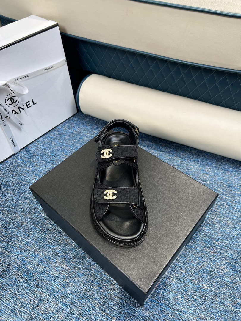 Chanel Women's fashion Knitwear Sandals G35931 Black