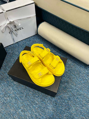 Chanel Women's fashion Knitwear Sandals G35932 Yellow - 34 - View 2