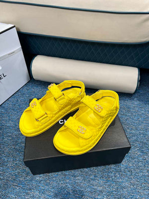 Chanel Women's fashion Knitwear Sandals G35932 Yellow - 34 - View 4