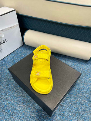 Chanel Women's fashion Knitwear Sandals G35932 Yellow - 34 - View 6