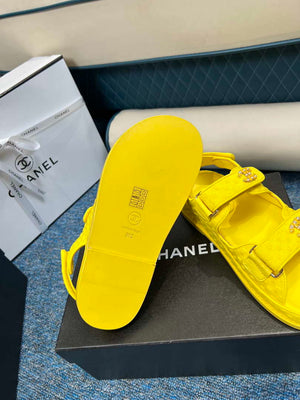 Chanel Women's fashion Knitwear Sandals G35932 Yellow - 34 - View 8