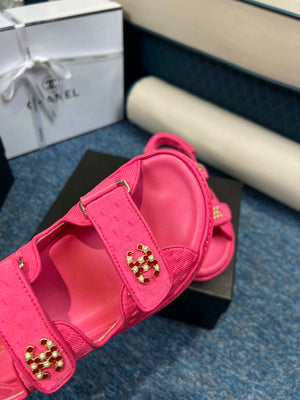 Chanel Women's fashion Knitwear Sandals G35933 Rose Red - 34 - View 7