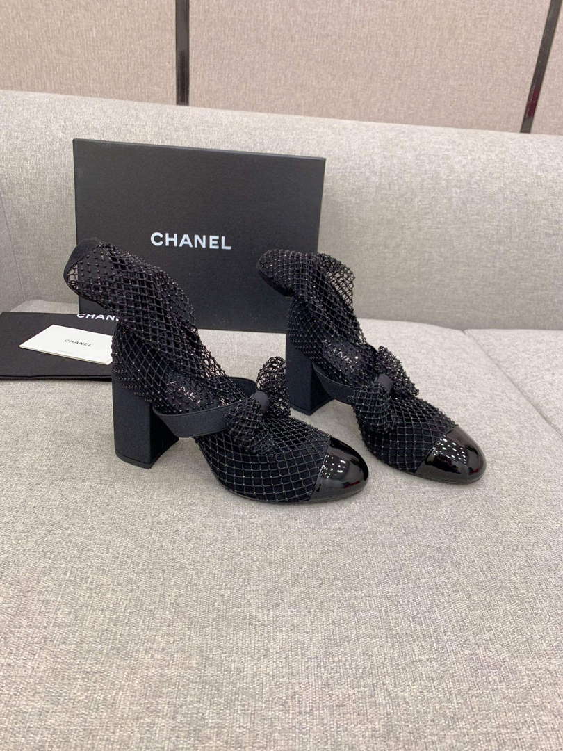 Chanel Women's Fashion Mesh Socks Shoes C92314 - US 4=Euro 35 - View 1