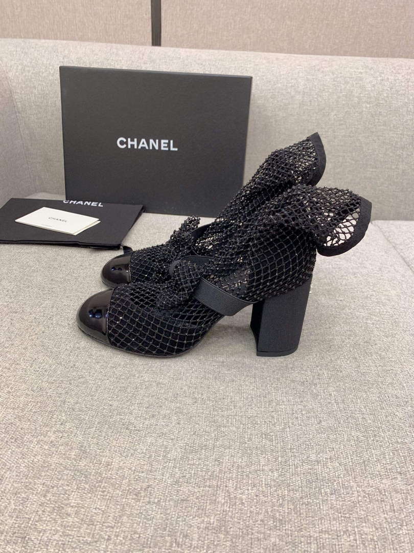 Chanel Women's Fashion Mesh Socks Shoes C92314 - US 4=Euro 35 - View 3