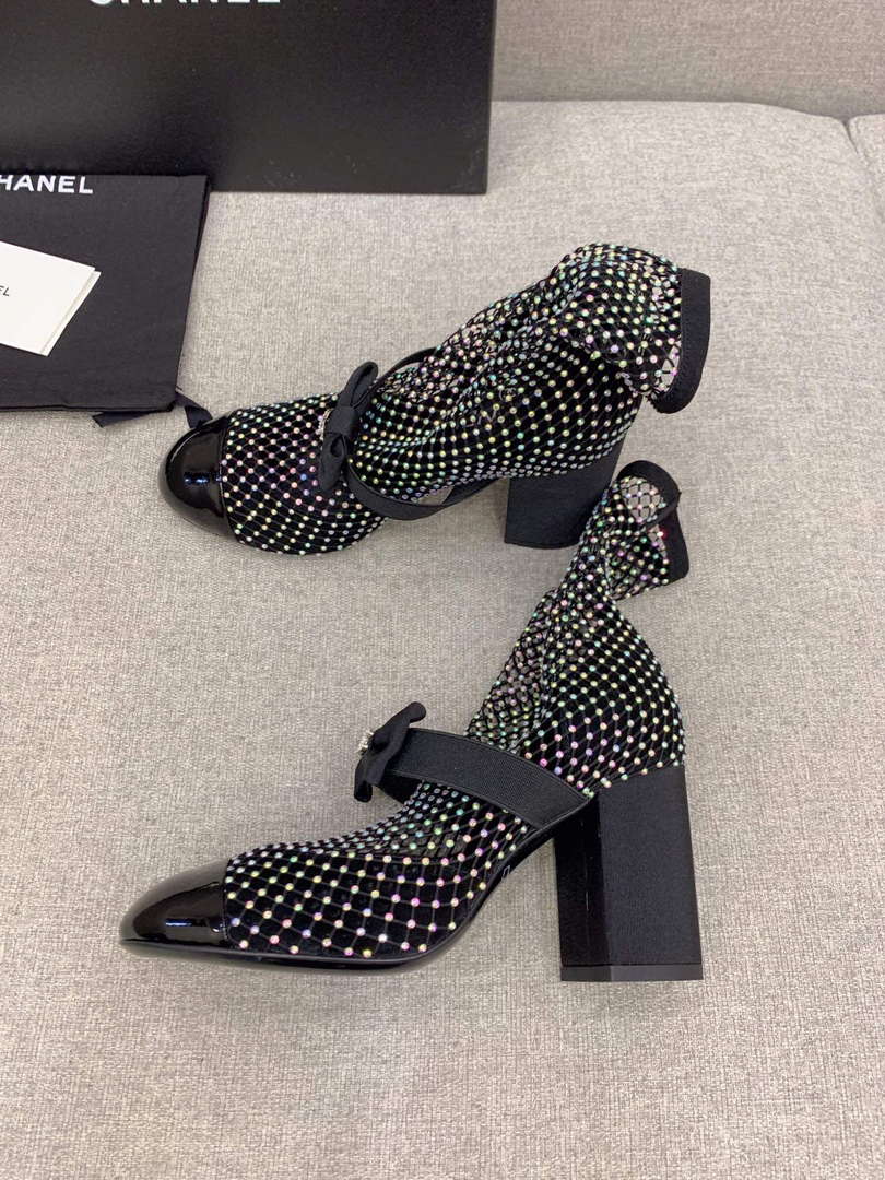 Chanel Women's Fashion Mesh Socks Shoes C92316 - US 4=Euro 35 - View 4