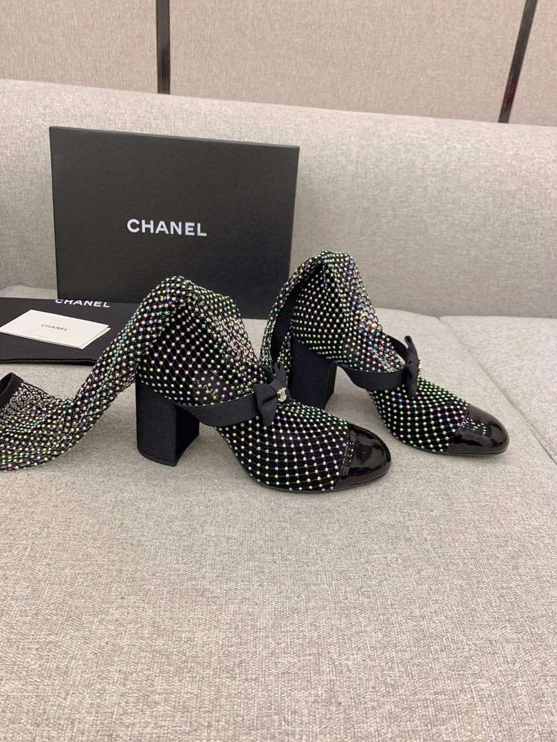 Chanel Women's Fashion Mesh Socks Shoes C92318 - US 4=Euro 35 - View 1