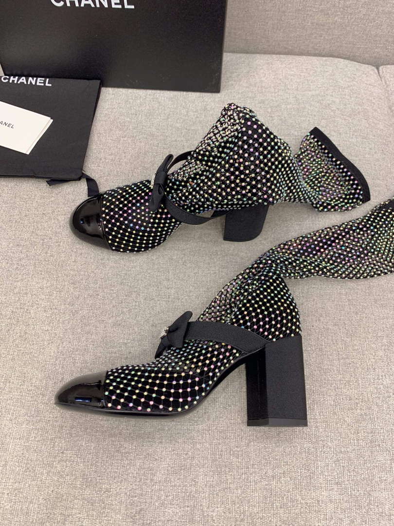 Chanel Women's Fashion Mesh Socks Shoes C92318 - US 4=Euro 35 - View 4