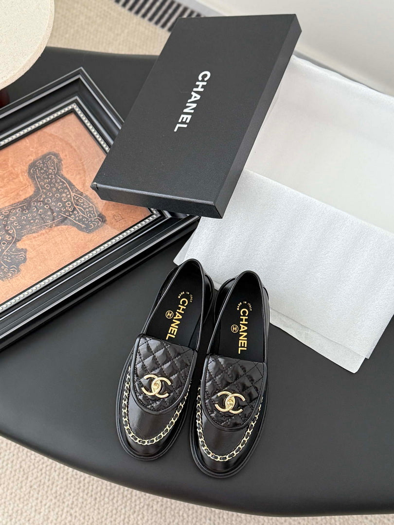 Chanel Women's Fashion Shoes Moccasins Lambskin C93676