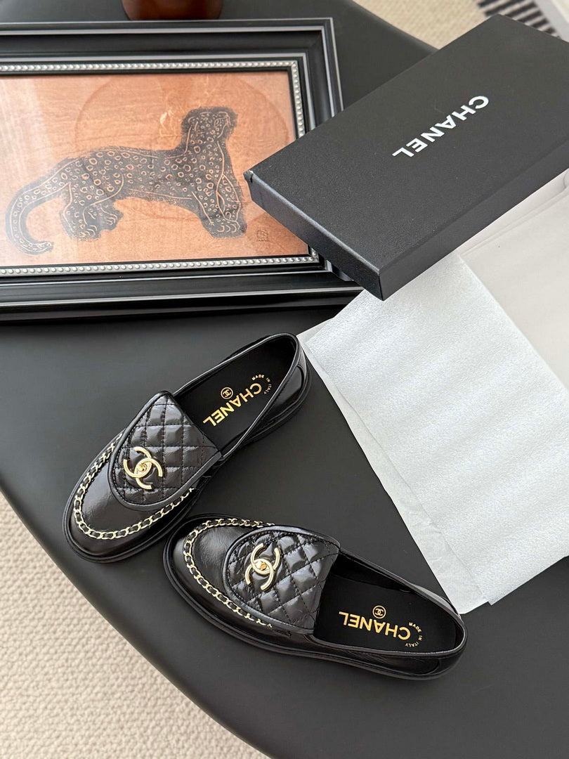 Chanel Women's Fashion Shoes Moccasins Lambskin C93676