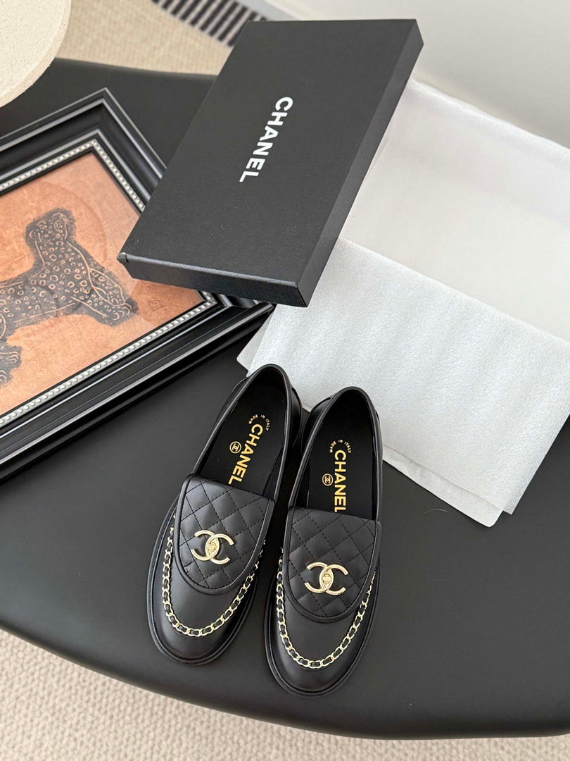 Chanel Women's Fashion Shoes Moccasins Lambskin C93677