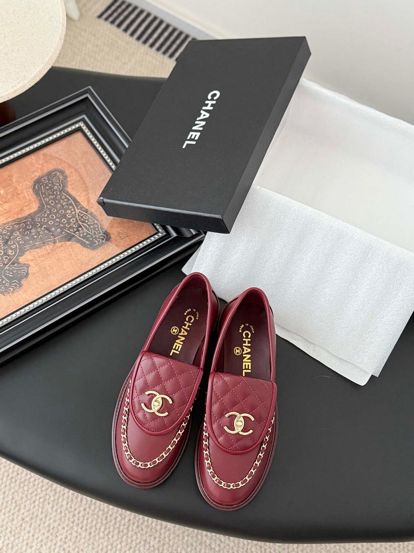 Chanel Women's Fashion Shoes Moccasins Lambskin C93678