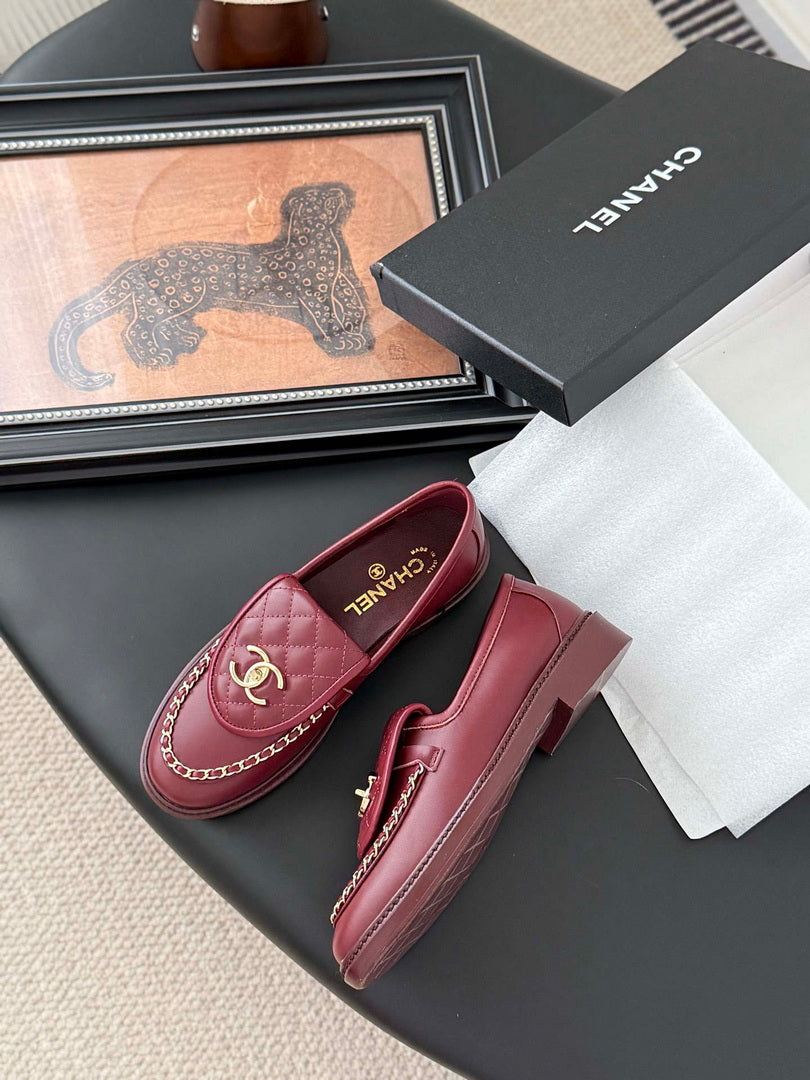 Chanel Women's Fashion Shoes Moccasins Lambskin C93678
