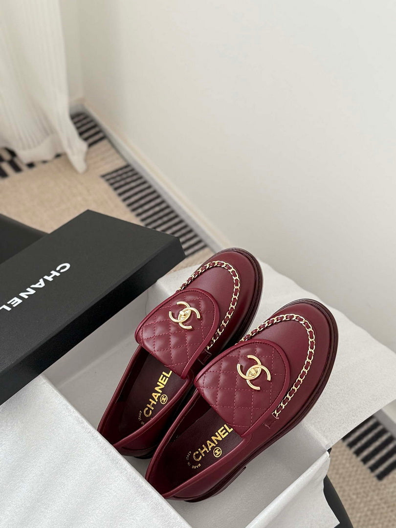 Chanel Women's Fashion Shoes Moccasins Lambskin C93678