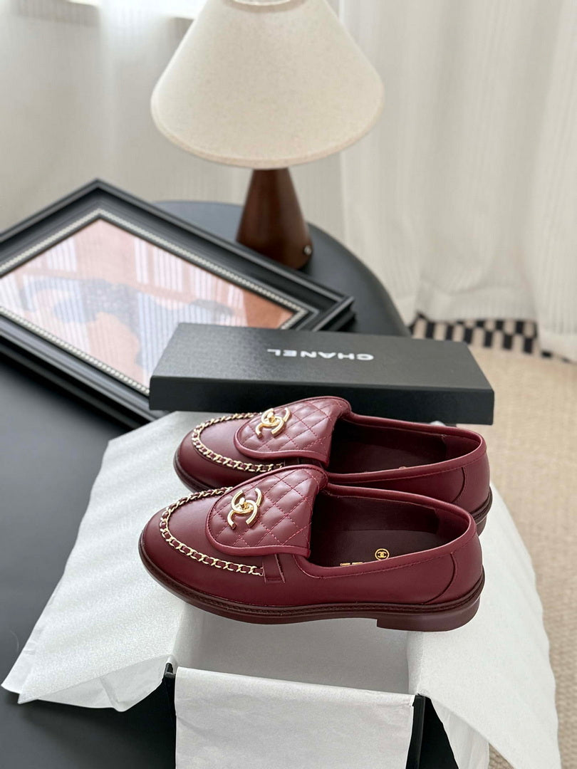 Chanel Women's Fashion Shoes Moccasins Lambskin C93678