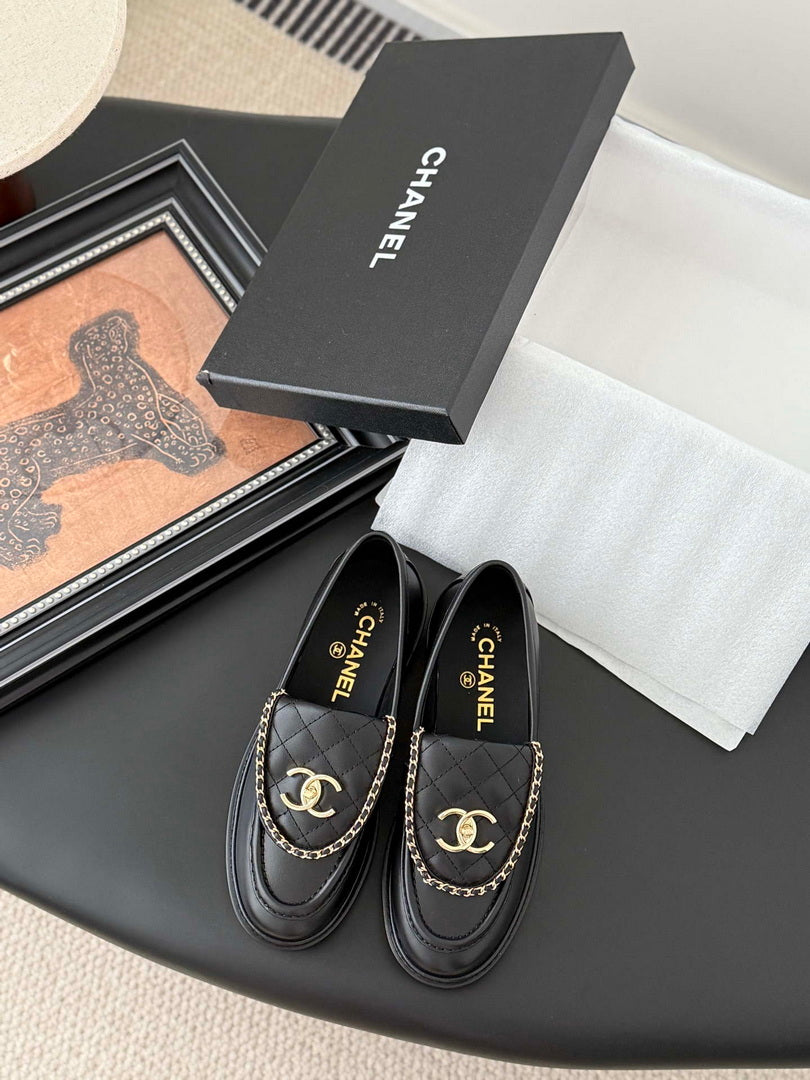 Chanel Women's Fashion Shoes Moccasins Lambskin C93681