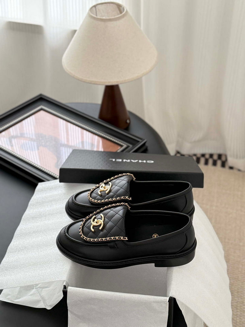 Chanel Women's Fashion Shoes Moccasins Lambskin C93681