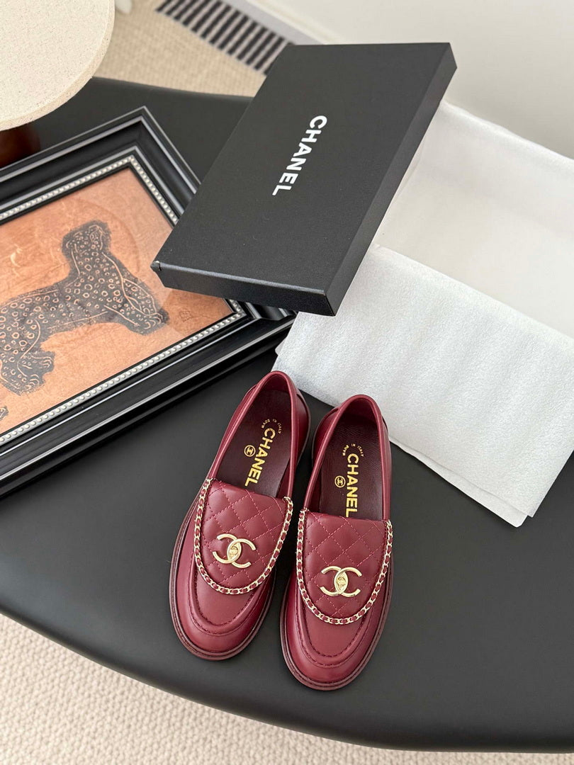 Chanel Women's Fashion Shoes Moccasins Lambskin C93682