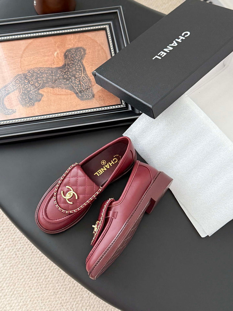 Chanel Women's Fashion Shoes Moccasins Lambskin C93682