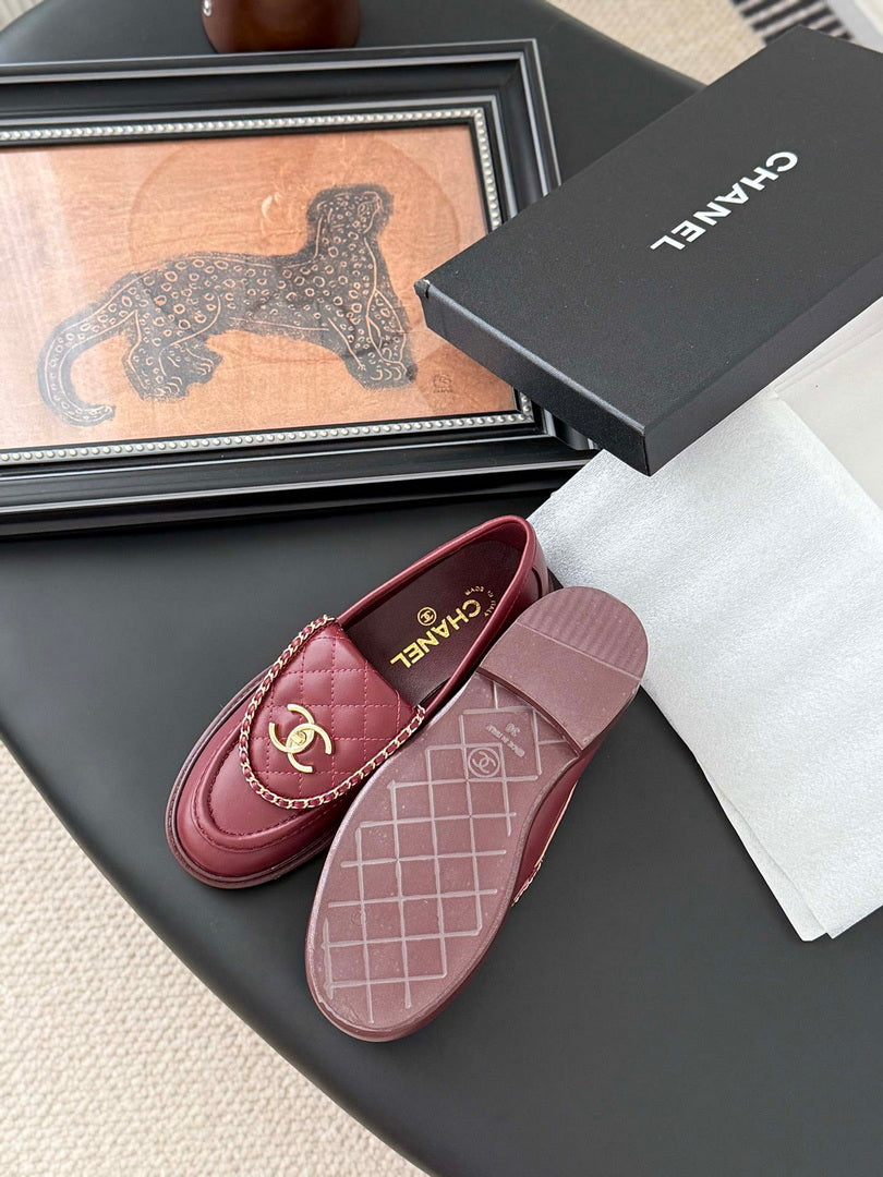 Chanel Women's Fashion Shoes Moccasins Lambskin C93682