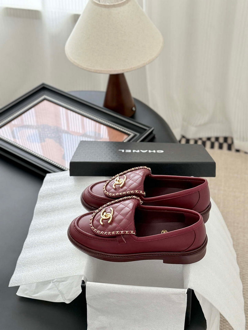 Chanel Women's Fashion Shoes Moccasins Lambskin C93682